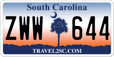 SC license plate ZWW644