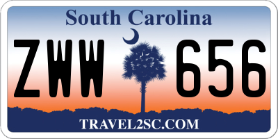 SC license plate ZWW656