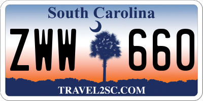 SC license plate ZWW660
