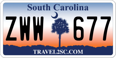 SC license plate ZWW677
