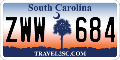 SC license plate ZWW684