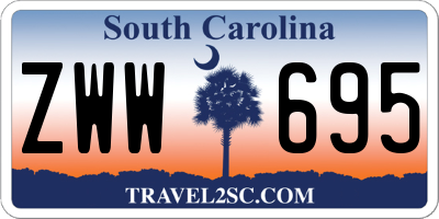 SC license plate ZWW695