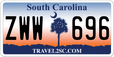 SC license plate ZWW696