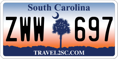 SC license plate ZWW697