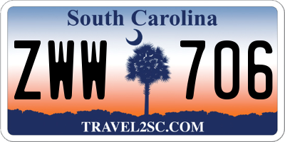 SC license plate ZWW706