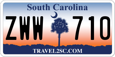 SC license plate ZWW710