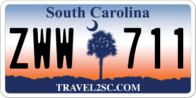 SC license plate ZWW711