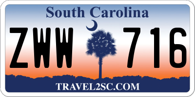 SC license plate ZWW716
