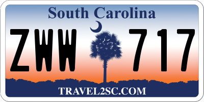 SC license plate ZWW717