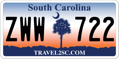 SC license plate ZWW722