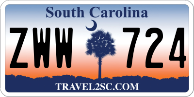 SC license plate ZWW724
