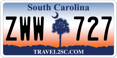 SC license plate ZWW727