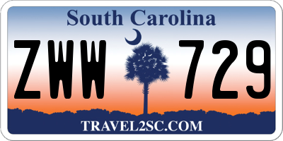SC license plate ZWW729