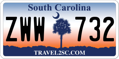 SC license plate ZWW732