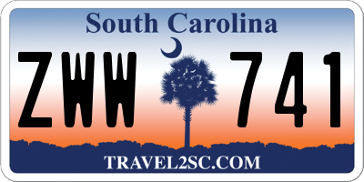 SC license plate ZWW741
