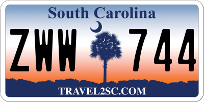SC license plate ZWW744