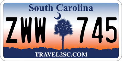 SC license plate ZWW745