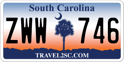 SC license plate ZWW746