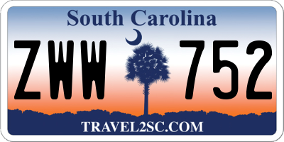 SC license plate ZWW752