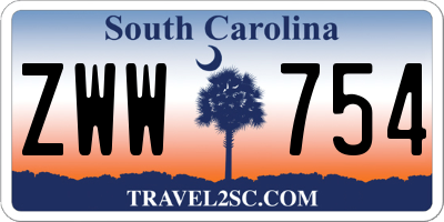 SC license plate ZWW754