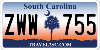 SC license plate ZWW755