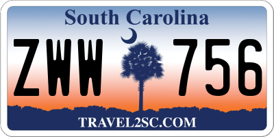 SC license plate ZWW756