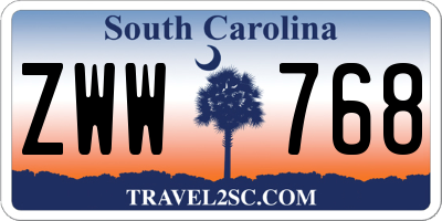 SC license plate ZWW768