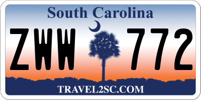 SC license plate ZWW772