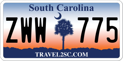 SC license plate ZWW775