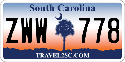 SC license plate ZWW778