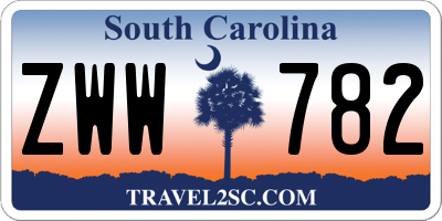 SC license plate ZWW782