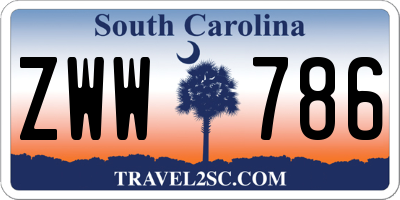 SC license plate ZWW786
