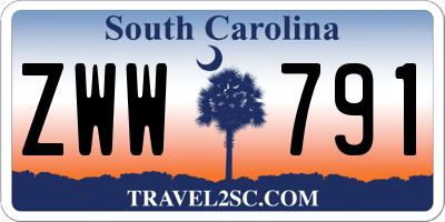 SC license plate ZWW791