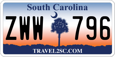 SC license plate ZWW796