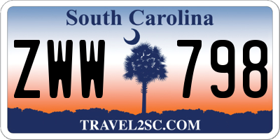 SC license plate ZWW798