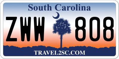 SC license plate ZWW808