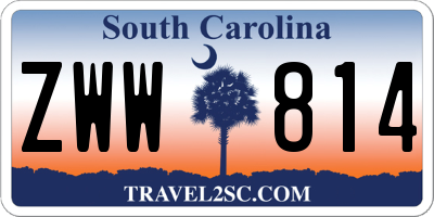SC license plate ZWW814
