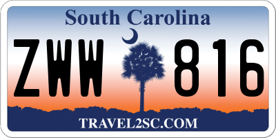 SC license plate ZWW816