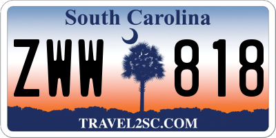 SC license plate ZWW818