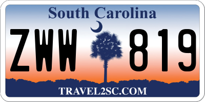 SC license plate ZWW819