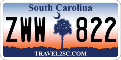 SC license plate ZWW822