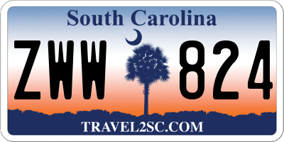 SC license plate ZWW824
