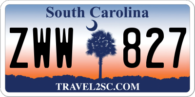 SC license plate ZWW827
