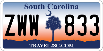 SC license plate ZWW833
