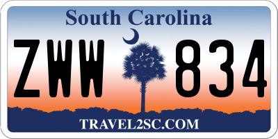 SC license plate ZWW834