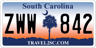 SC license plate ZWW842
