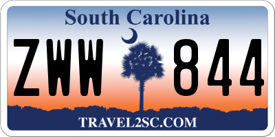 SC license plate ZWW844