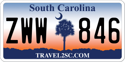 SC license plate ZWW846