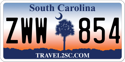 SC license plate ZWW854