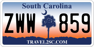 SC license plate ZWW859